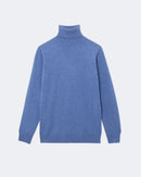 Pull en cachemire bleu pour femme - Kujten packshot