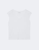 Top en lin blanc pour femme - Kujten packshot