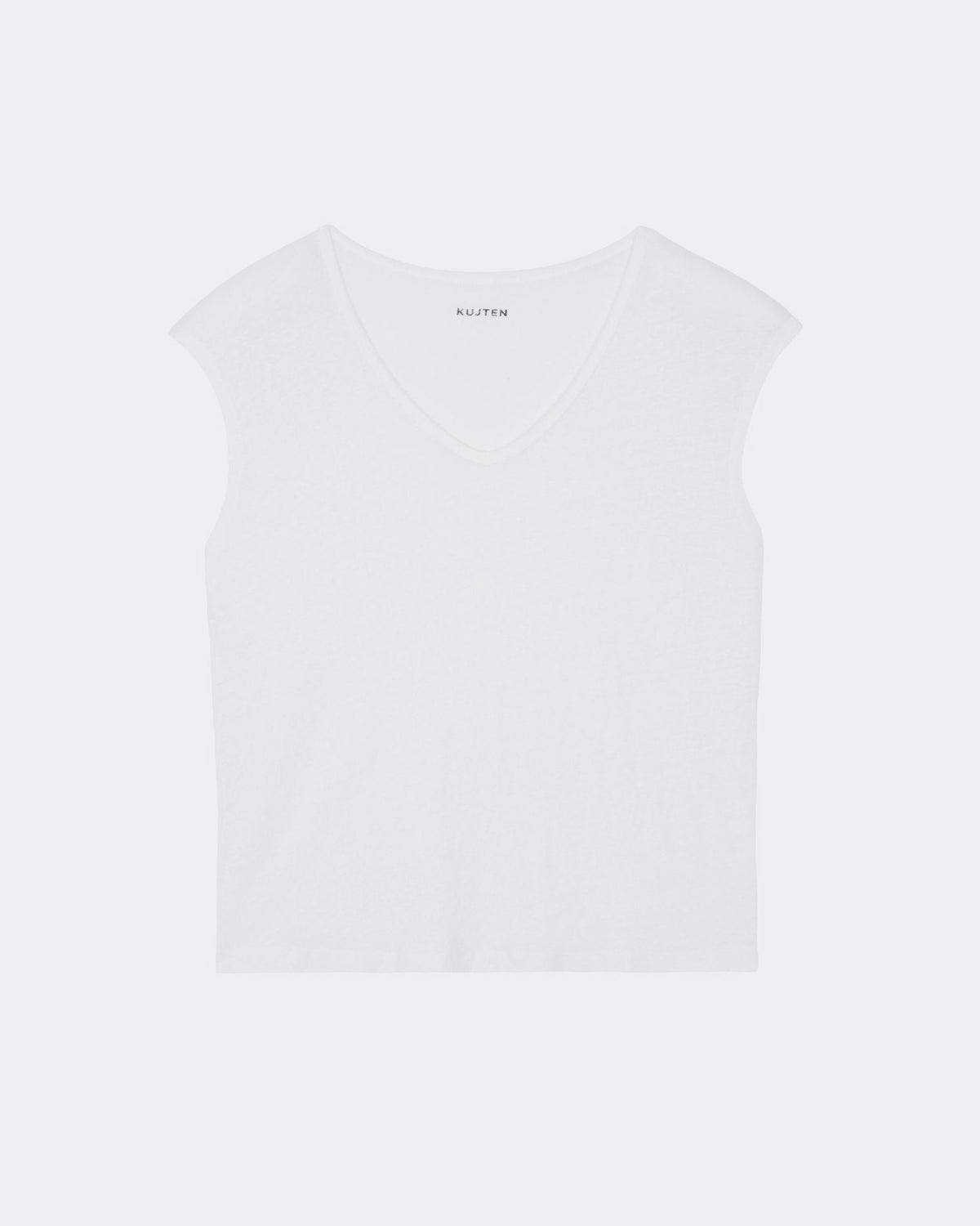Top en lin blanc pour femme - Kujten packshot