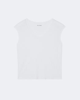 Top en lin blanc pour femme - Kujten packshot
