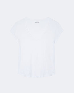 Top en lin blanc pour femme - Kujten packshot