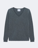 Pull en cachemire gris pour femme - Kujten packshot