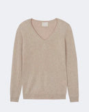 Pull en cachemire beige pour femme - Kujten packshot