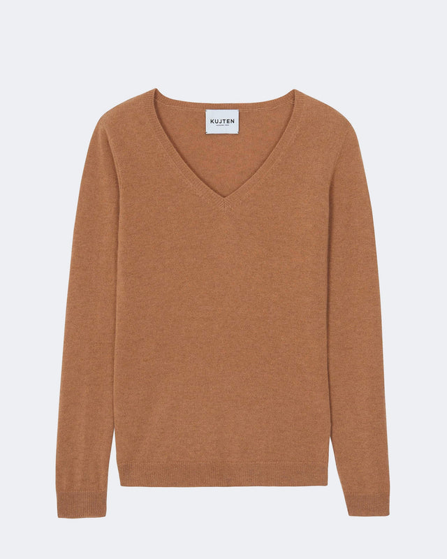 Pull Vicky marron camelo - Image principale