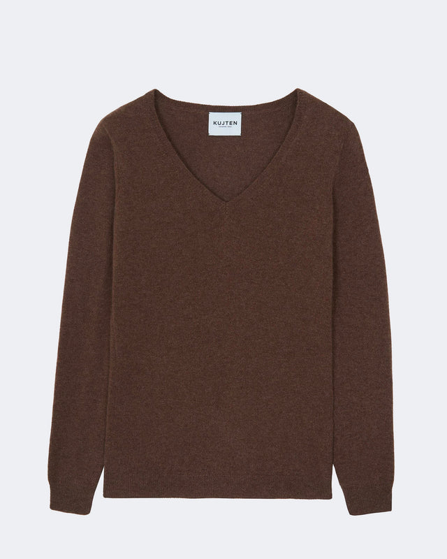Pull Vicky marron chataigne - Image principale