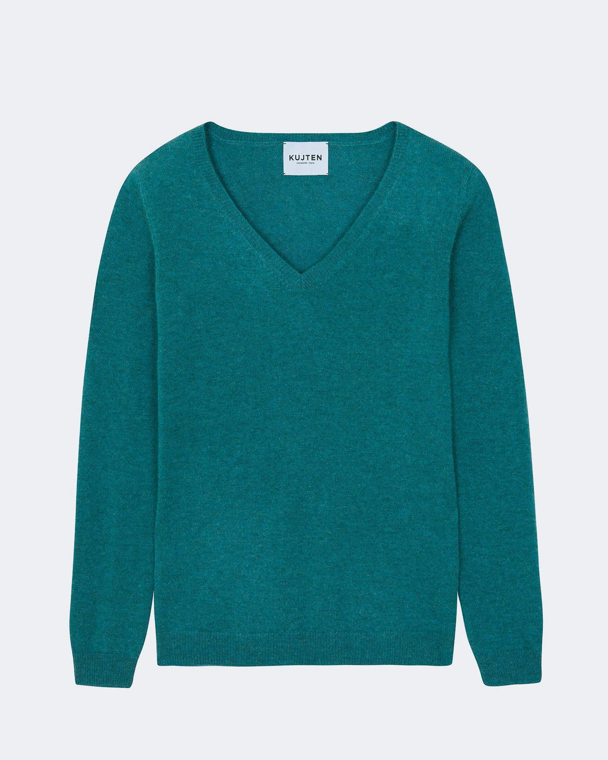 Pull en cachemire vert pour femme - Kujten packshot