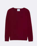 Pull en cachemire bordeaux pour femme - Kujten packshot