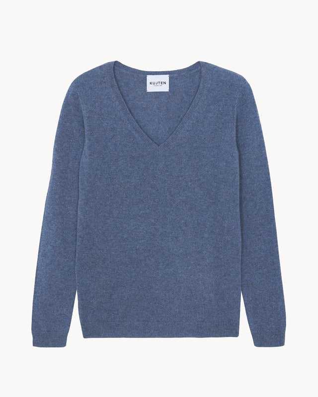 Pull Vicky bleu denim - Image principale