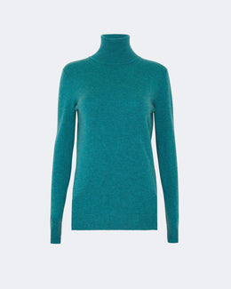 Pull en cachemire vert pour femme - Kujten packshot