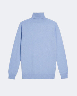 Pull en cachemire bleu pour femme - Kujten packshot