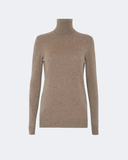 Pull en cachemire beige pour femme - Kujten packshot