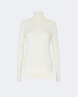 Pull en cachemire blanc pour femme - Kujten packshot
