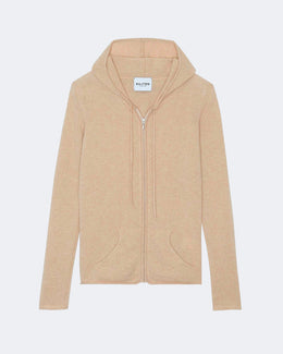 Gilet en cachemire beige pour femme - Kujten packshot