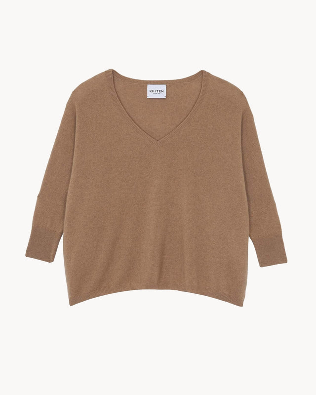 Pull Minie marron camelo - Image principale