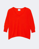 Pull en cachemire orange pour femme - Kujten packshot