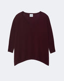 Pull en cachemire bordeaux pour femme - Kujten packshot