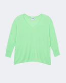 Pull en cachemire vert pour femme - Kujten packshot