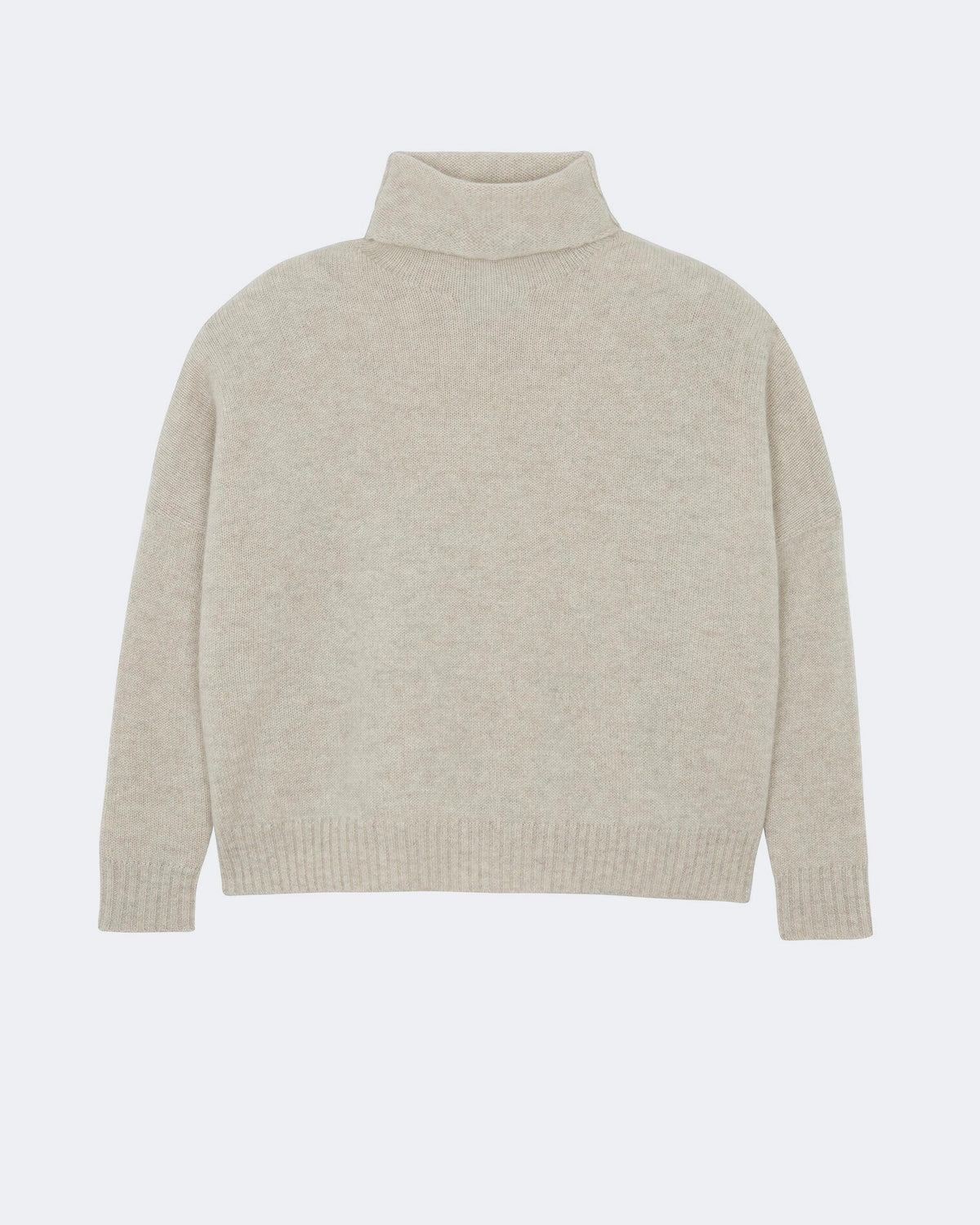 Pull en cachemire blanc et beige pour femme - Kujten packshot