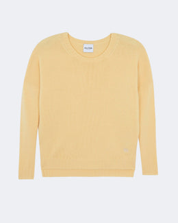 Pull en cachemire jaune pour femme - Kujten packshot