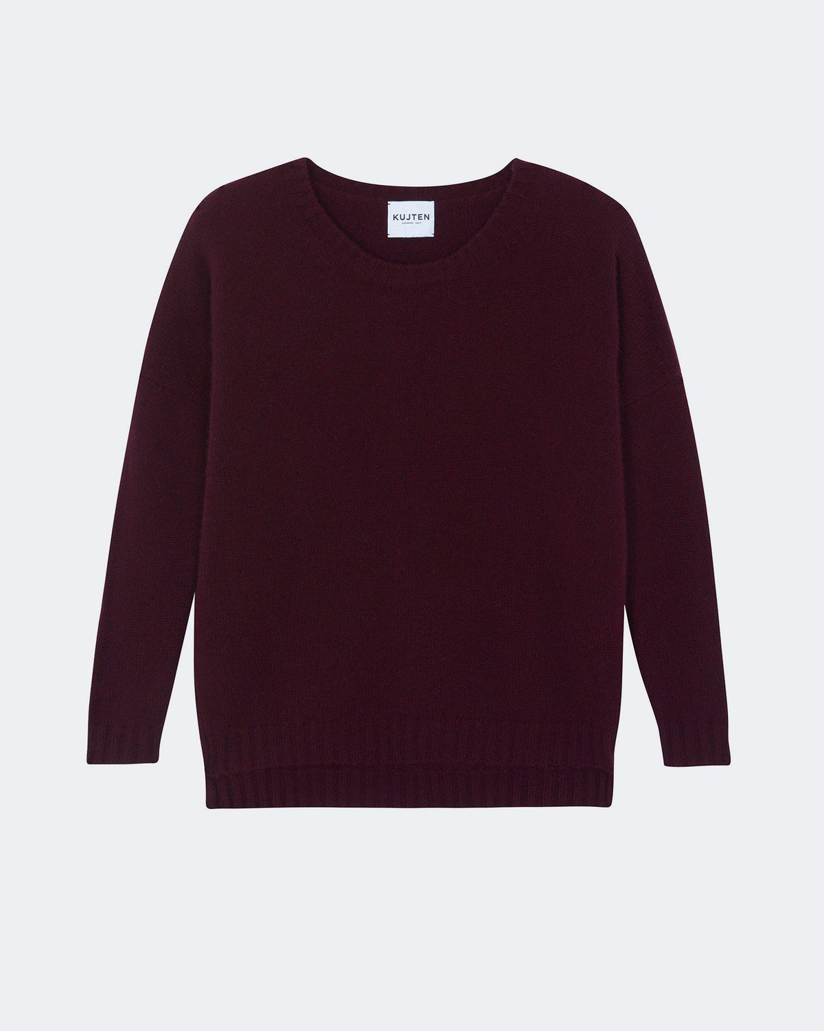 Pull en cachemire bordeaux pour femme - Kujten packshot