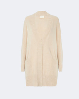 Gilet en cachemire beige pour femme - Kujten packshot