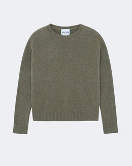 Pull en cachemire kaki pour femme - Kujten packshot