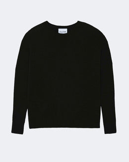 Pull en cachemire noir pour femme - Kujten packshot