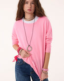 Pull en cachemire rose pour femme - Kujten