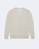 Gilet en cachemire blanc et beige pour femme - Kujten packshot