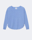 Pull en cachemire bleu pour femme - Kujten packshot