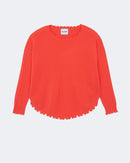 Pull en cachemire orange, rose et rouge pour femme - Kujten packshot