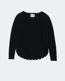 Pull en cachemire noir pour femme - Kujten packshot