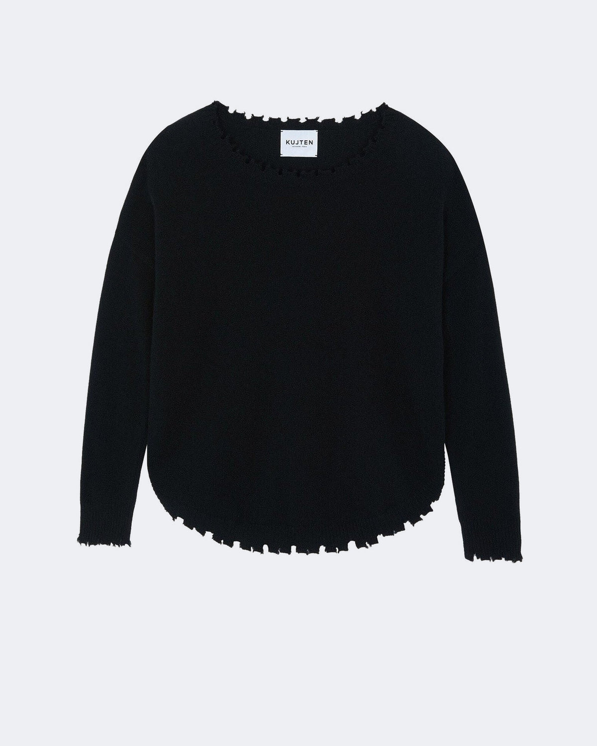 Pull en cachemire noir pour femme - Kujten packshot