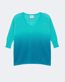 Pull en cachemire vert pour femme - Kujten packshot