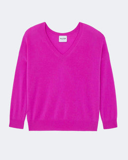 Pull en cachemire violet pour femme - Kujten packshot