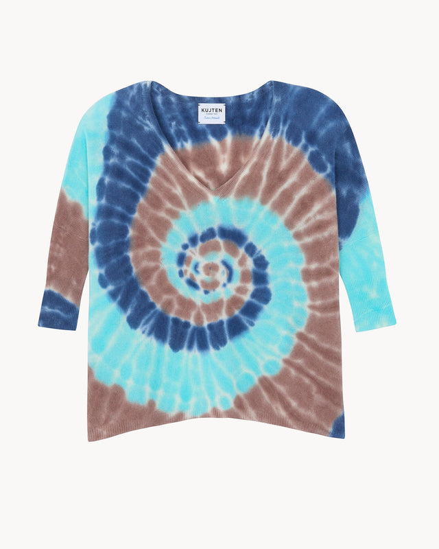 Pull Minie Sunny turquoise marron - Image principale
