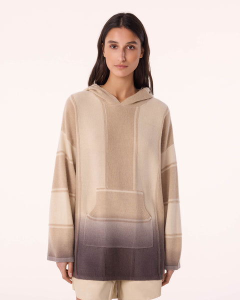 Poncho Baja Dye beige organic - Image principale