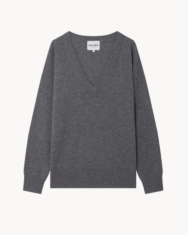 Pull Edy gris flanelle - Image principale