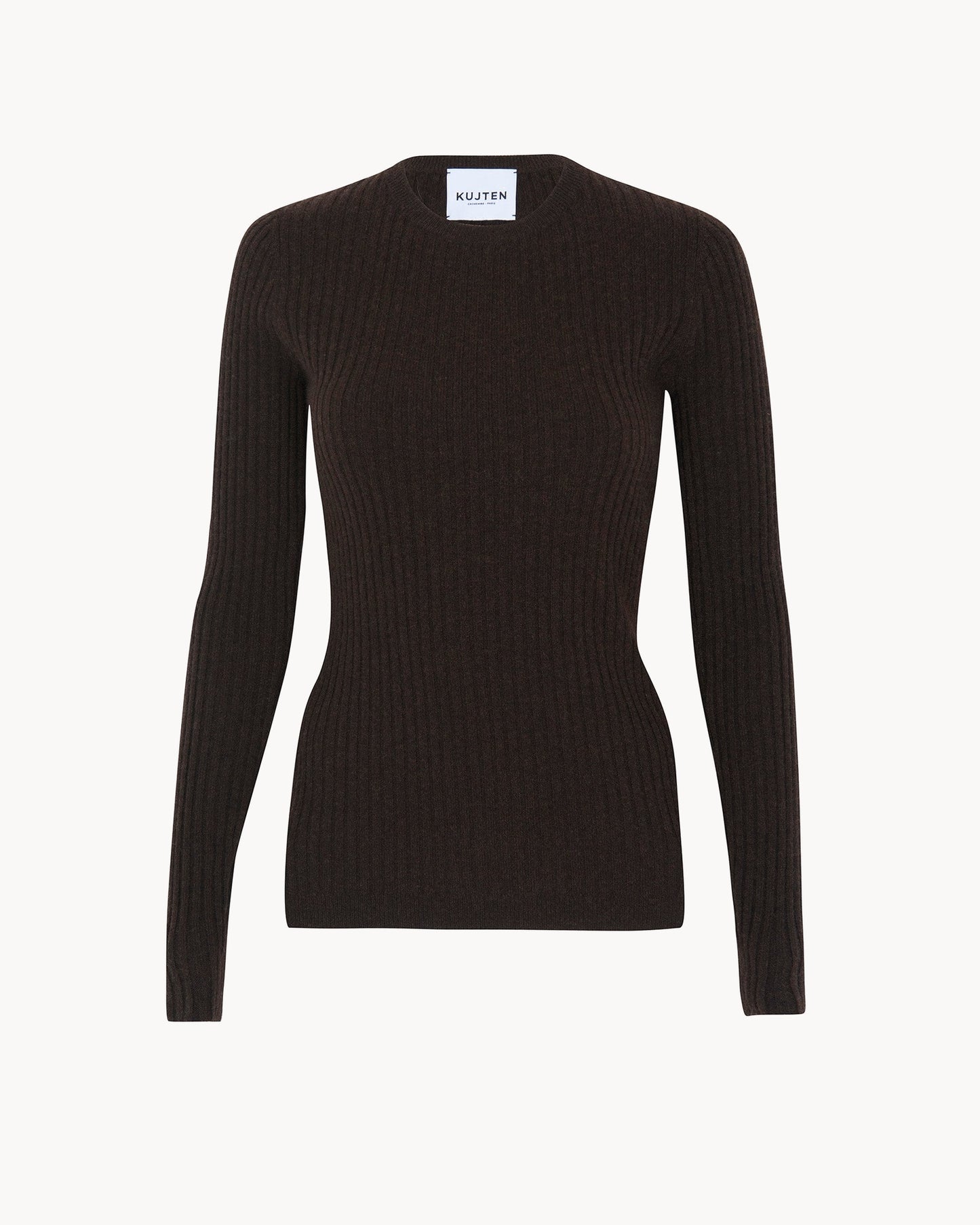 Pull en cachemire marron pour femme - Kujten packshot