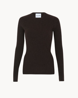Pull en cachemire marron pour femme - Kujten packshot