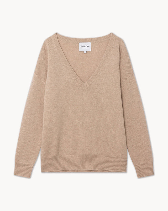 Pull Eda beige chiné - Image principale
