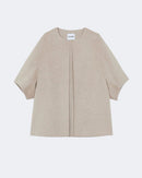 Cape en cachemire blanc et beige pour femme - Kujten packshot