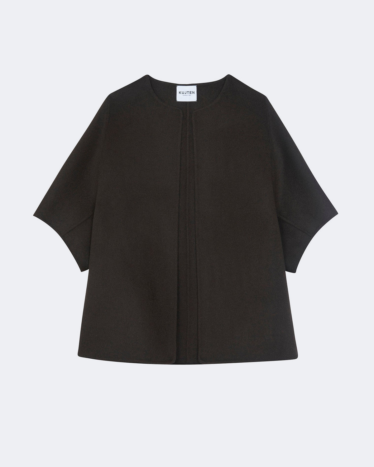 Cape en cachemire marron pour femme - Kujten packshot