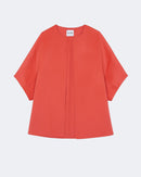 Cape en cachemire orange, rose et rouge pour femme - Kujten packshot