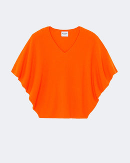 Pull en cachemire orange pour femme - Kujten packshot
