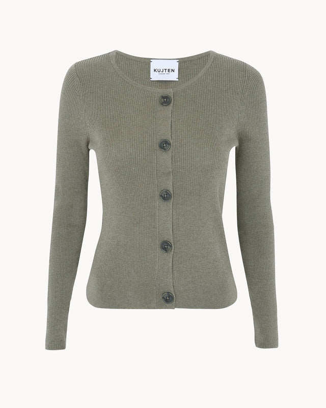 Cardigan Thiziri kaki chiné - Image principale
