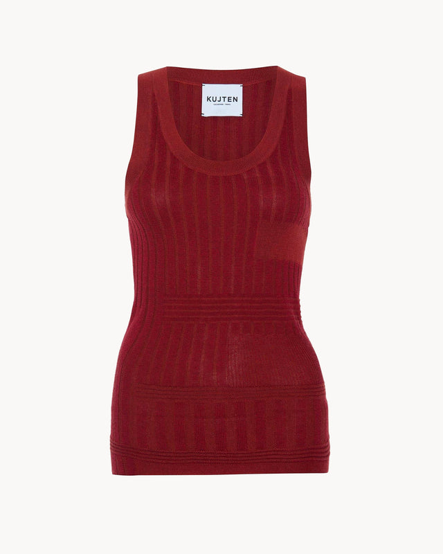 Tank Top Nael Square earth burgundy - Image principale