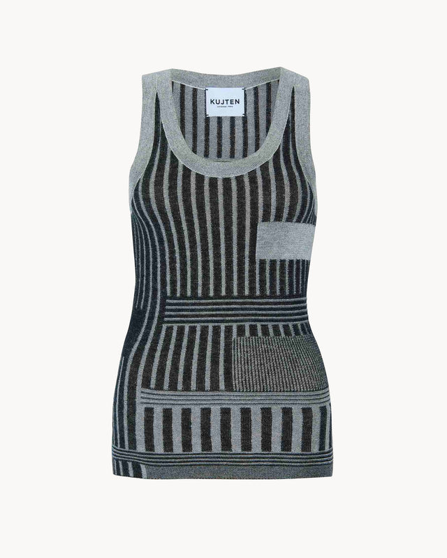 Tank Top Nael Square black - Image principale