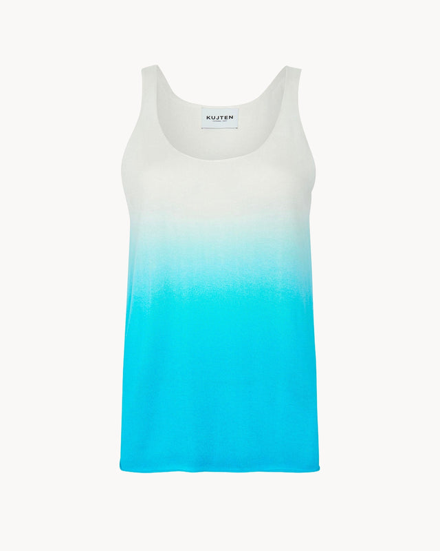 Tank Top Sof Dip Dye turquoise blue - Image principale