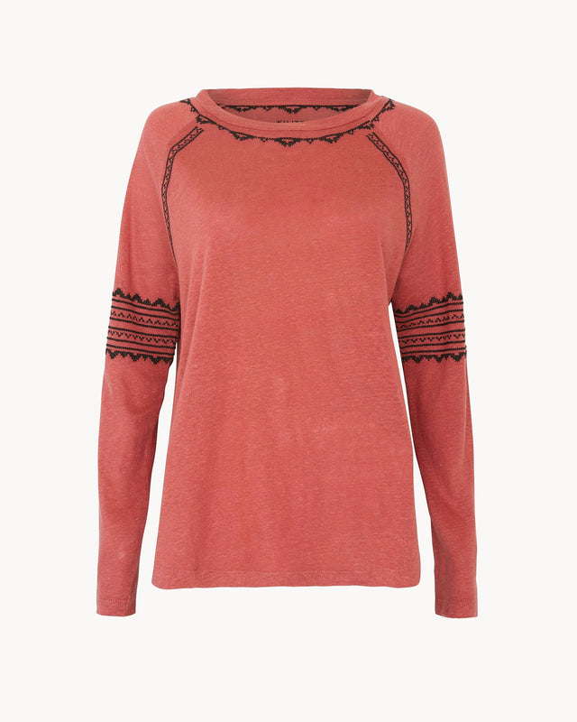 T-Shirt Malia earth burgundy - Image principale